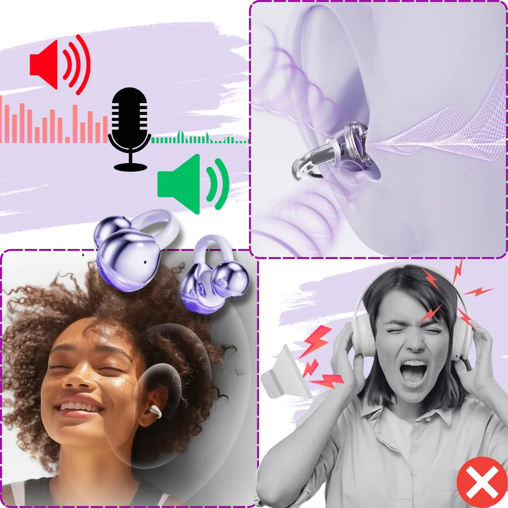 Noise Cancellation Wireless Bluetooth Headphones Open Ear - Image 8